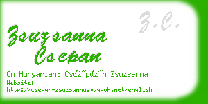 zsuzsanna csepan business card